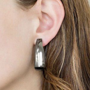 Earrings, Gunmetal, Hoops